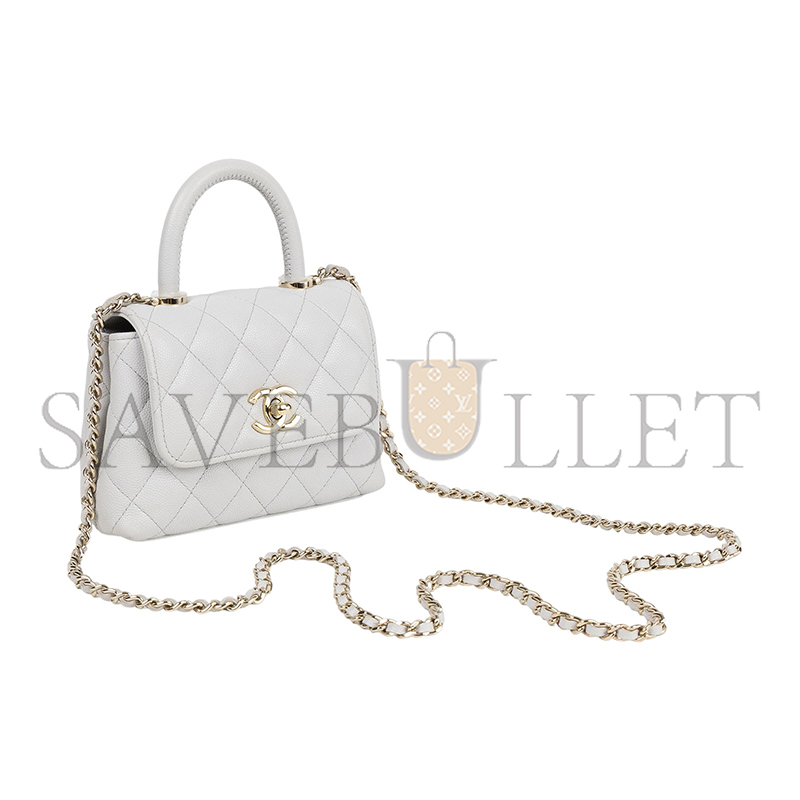 Ch**el mini flap bag with top handle ap4244 (14.5*11.5*5.5cm)